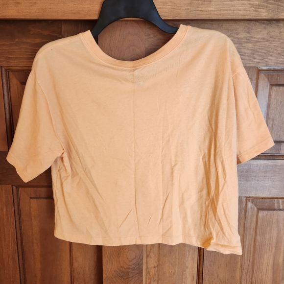 CHAMPION Womens Orange Crop Top Tshirt, Size Small - Picture 2 of 5